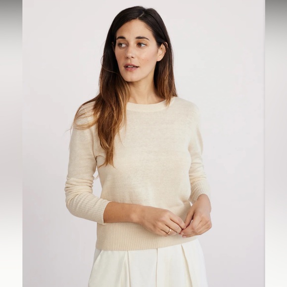 Jenni Kayne Sweaters - JENNI KAYNE Finley Crewneck Sweater in Cream